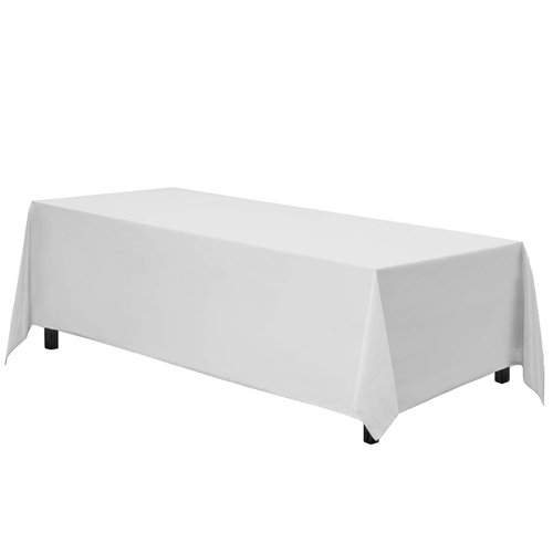 Gee Di Moda Rectangle Tablecloth - 70 x 120 Inch White Table Cloth for 6 or 8 Foot Rectangle Tables - Heavy Duty Washable Fabric - for Holiday Party, Dinner, Weddings, Baby Shower & Events