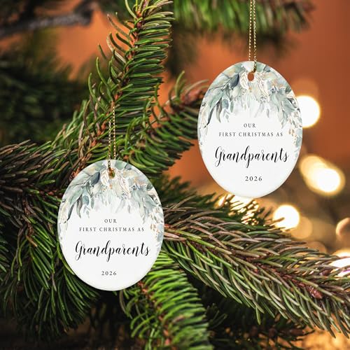 First Christmas as Grandparents Ornament 2026 - New Grandparents Holiday Decor