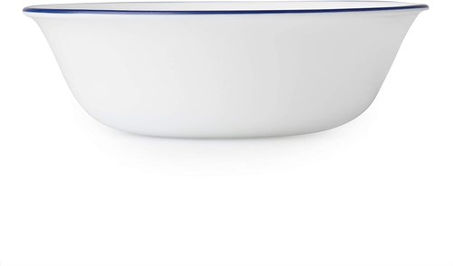 Corelle Vitrelle 18-Piece Dinnerware Set - Lightweight, Chip-Resistant Plates & Bowls in Indigo Speckle