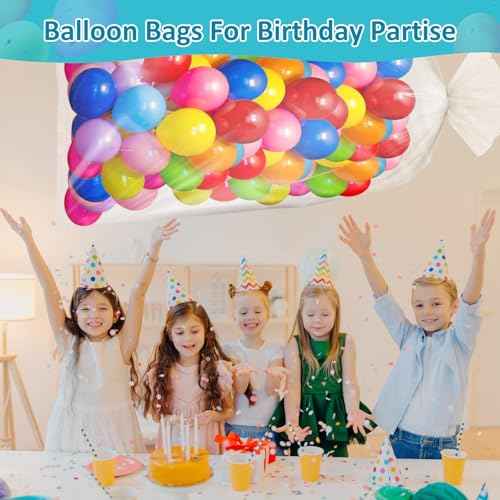 2 Pack Extra Large Balloon Bags for Transport ? 98.4 x 59 Inches Durable Balloon Bag, Waterproof & Tear-Resistant, Giant Clear Plastic Bag for Party, Birthday,Wedding, Event Supplies