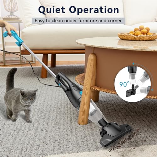 Corded 4-in-1 Lightweight Vacuum Cleaner with 15Kpa Suction - Light Blue