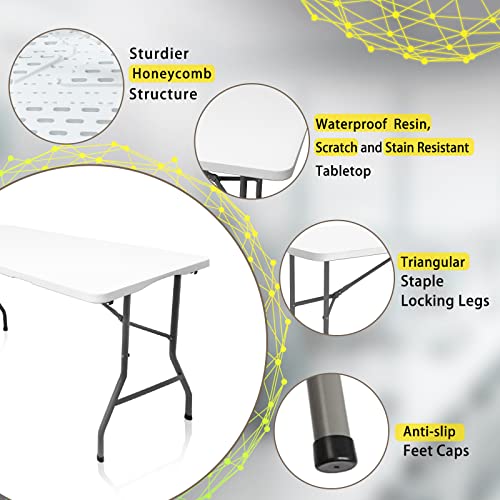 CAMP SOLUTIONS 5FT Folding Table - Portable, Versatile, Space-Saving