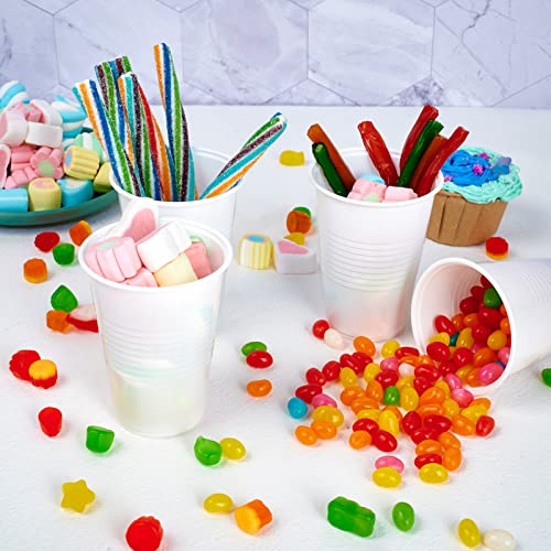 Disposable Plastic Cups 7 oz White Pack of 2000 - Durable & Suitable for Cold Drinks
