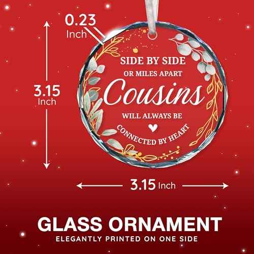 Cousin Gifts - Perfectly Designed Christmas Ornaments for Cousins, Delightful Gifts for Cousin Male & Female, Specially Crafted for Kids & Adults, Ideal Best Cousin Gift for Women & Men