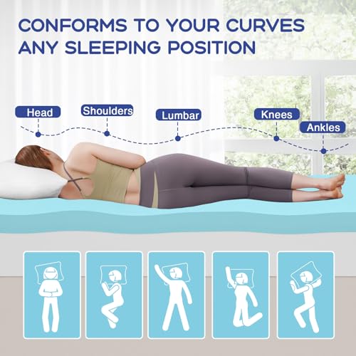 VALUXE Twin XL Mattress Topper 3 Inch Cooling Gel Memory Foam
