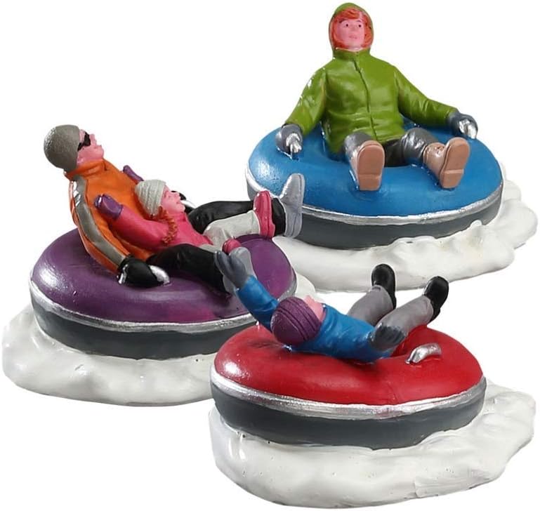Lemax Village Collection - Tubing Family Figurines | Set of 3 Decorative Holiday Pieces
