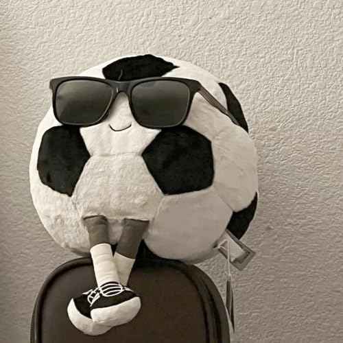 13.7inch Football Plush Toys Soft Stuffed Sports Plush Balls Cute Fun American Soccer Doll Toys with feet Creative Football Spherical Decor Throw Pillow for Christmas Kids Gift (Football)