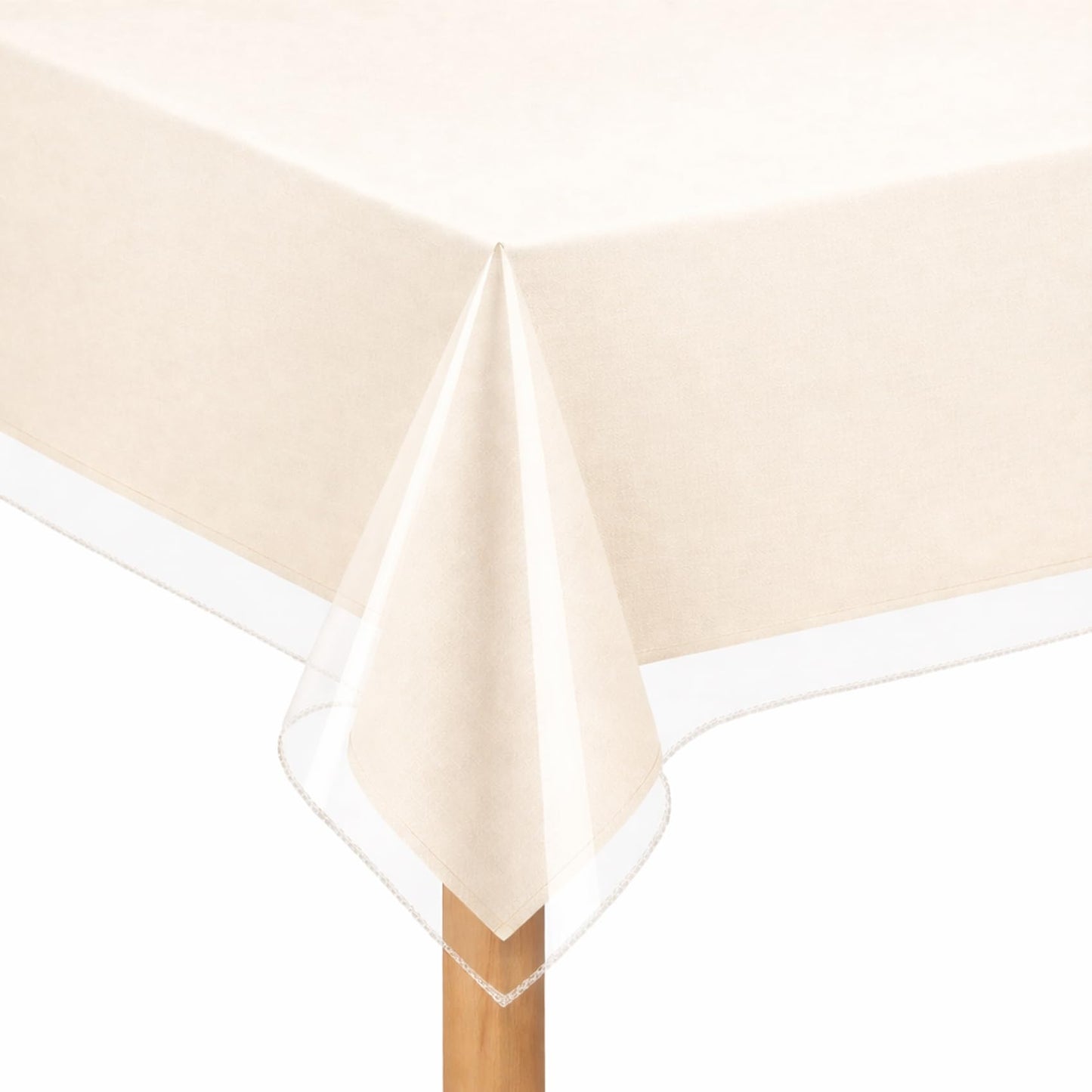 VEXYLOREN Clear Table Cover Protector 60 x 90 in Oblong Plastic Vinyl Tablecloth for 4~6 Seats Table
