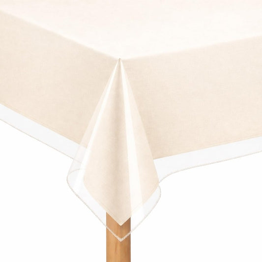 VEXYLOREN Clear Table Cover Protector 60 x 90 in Oblong Plastic Vinyl Tablecloth for 4~6 Seats Table