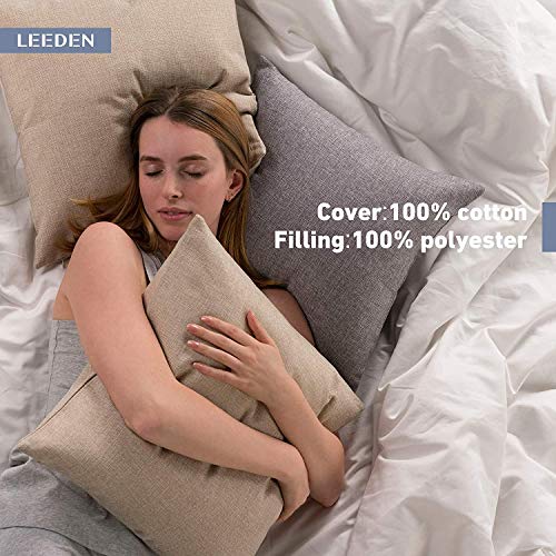 White 22x22 Inch Throw Pillow Inserts Set of 4 - Cotton Cover