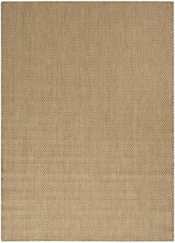 Indoor Outdoor Geometric Jute Area Rug 5ft x 7ft - Modern Flatweave