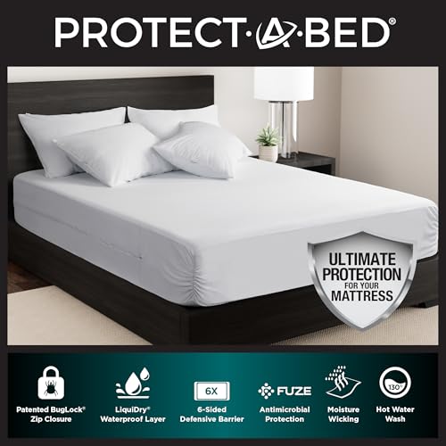 Protect-A-Bed AllerZip Queen Waterproof Mattress Encasement 11-18" Deep Pocket