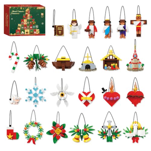 Nativity Scene Building Set - Christmas Ornament Advent Calendar 2026, Holiday Decorations
