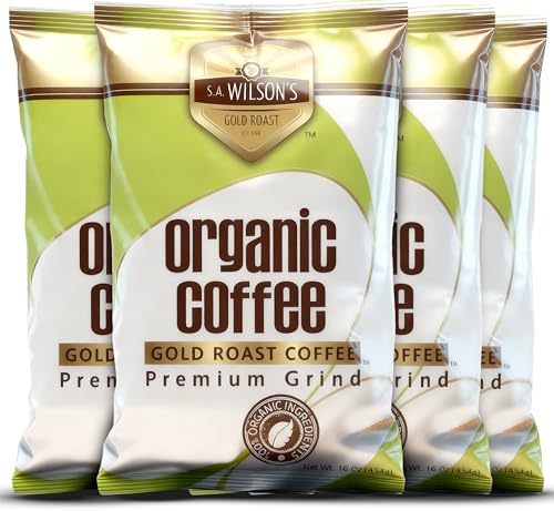 Organic Coffee Enema Ground Pack 1 Pound - High Caffeine Detox Support - 4 Pack