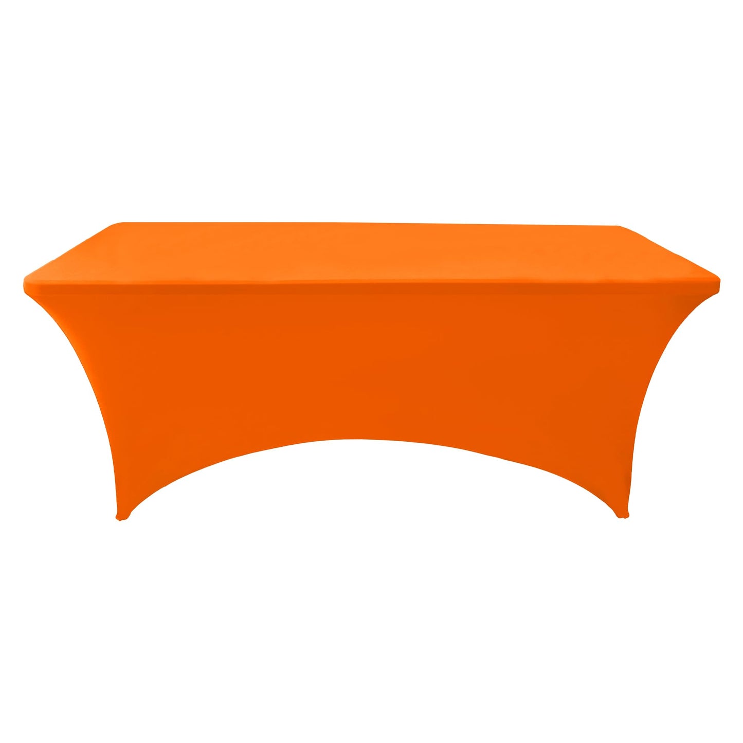 ZarzaaSik 6-Pack 4ft Spandex Table Covers for Rectangular Folding Tables - Wrinkle Resistant Stretch Tight Table Cloths - Ultimate Fitted Table Protector for Parties, Trade Shows, and Wedding