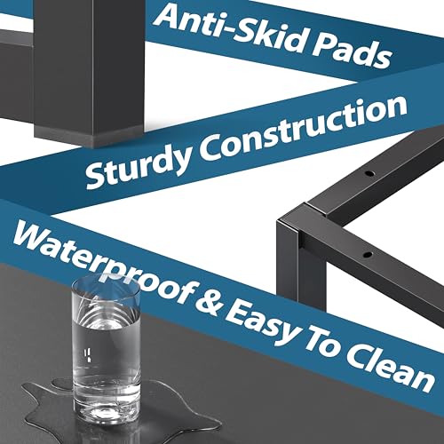 SHW Mission 32-Inch Black Home Office Computer Desk - Space-Saving Study Table
