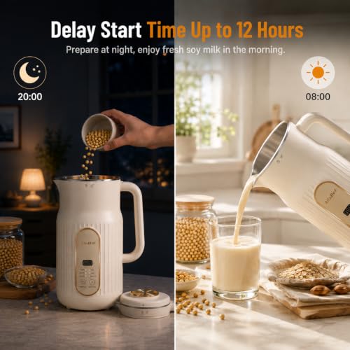 AlfaBot Nut Milk Maker Machine Cream 35oz Plant-Based Dairy Blender