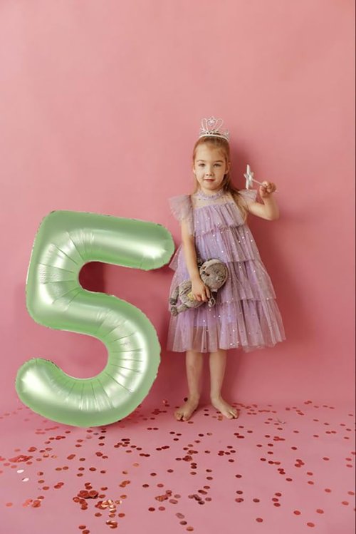 Balloon Numbers | 40 Inch Olive Green Balloons for 5th Birthday & Wedding Decor