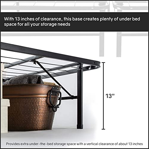 Nutan 14-Inch Foldable Metal Platform Bed Frame Twin Black No Box Spring Needed