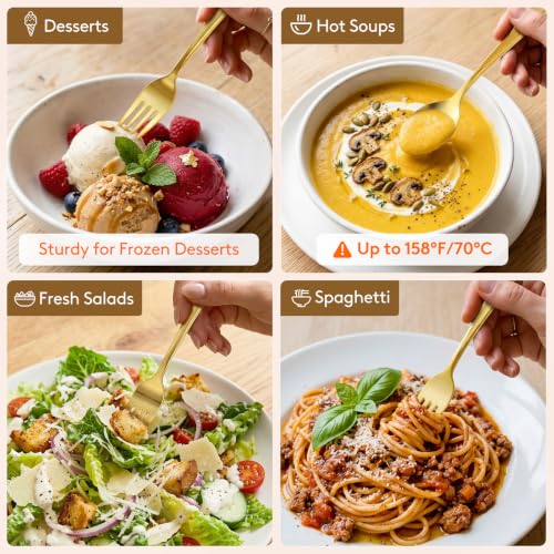 Heavy Duty Gold Plastic Disposable Utensils Set - 450 Pcs, Elegant Finish