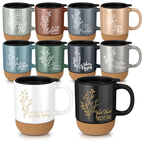 Geiserailie Appreciation 10-Piece Inspirational Coffee Mug Set for Women
