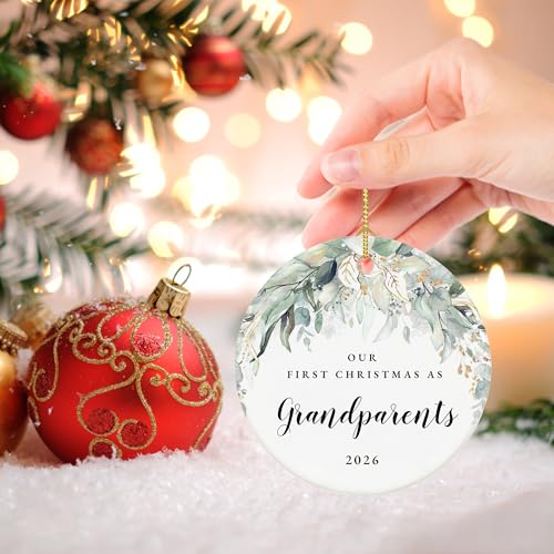 First Christmas as Grandparents Ornament 2026 - New Grandparents Holiday Decor