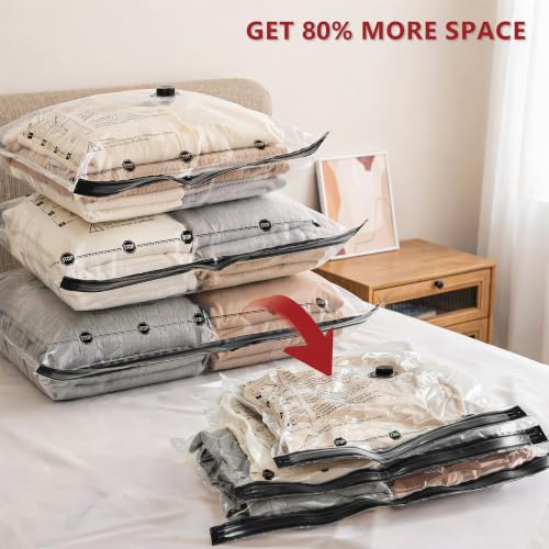 Travel Vacuum Bags Set with Cordless Pump - Clear / 36 Pieces