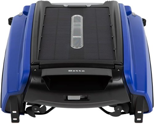 Betta SE Solar Powered Robotic Pool Skimmer - 24/7 Cleaning with Twin Motors | Blue