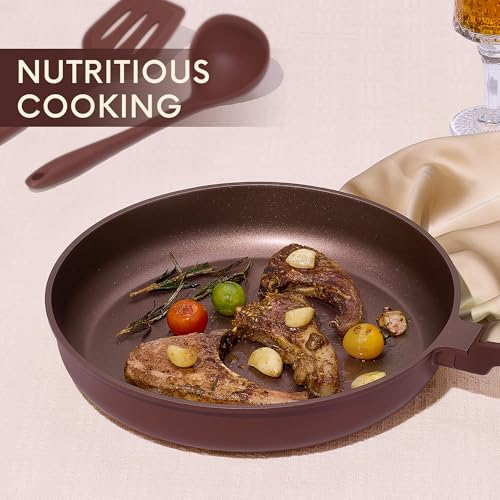 Red 16-Piece Cookware Set with Non-Stick Pots & Pans - Heavy-Duty, Oven Safe