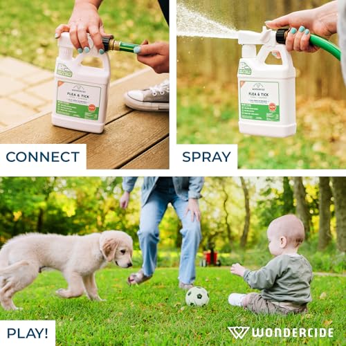 Natural Flea and Tick Yard Spray with Essential Oils - 32 oz