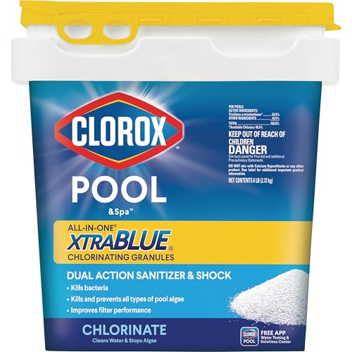 Pool & Spa Chlorine Granules - All-in-One XtraBlue, Kills Bacteria & Algae, 6 Pounds
