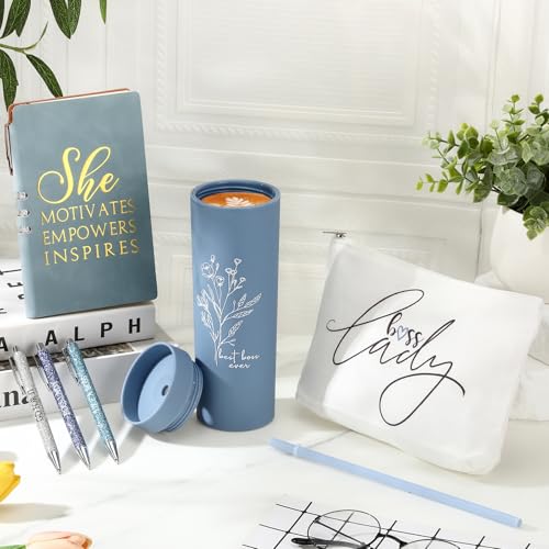 Funnymoom Boss Lady Gift Set Blue - Boss Appreciation Gift for Women, Bosses Day & Birthday