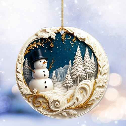 2025 Christmas Ornament ? Dated Snowman Acrylic Decoration for Tree & Home ? Collectible Holiday Decor Keepsake ? Cute Navidad 2025 Ornament ? Christmas Ornaments Clearance