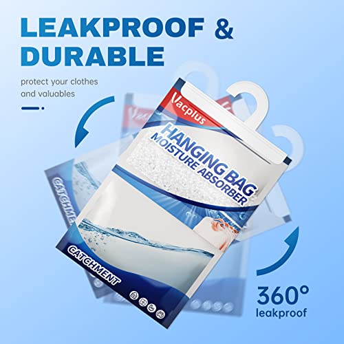 Vacplus Moisture Absorber Pack - 10 Hanging Bags, 14 OZ Strong Moisture Control