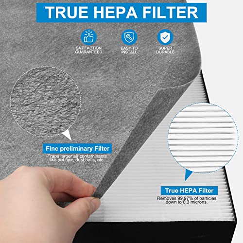 XY100T 2 HEPA + 2 Carbon Filter Replacement for Bissell Air220 & Air320 - Compatible Filters