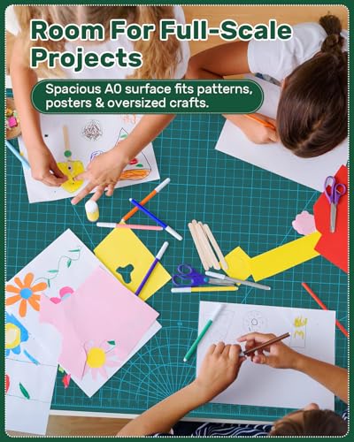 Green Self-Healing Cutting Mat 35 x 47 Inches Double-Sided Rotary Craft Board