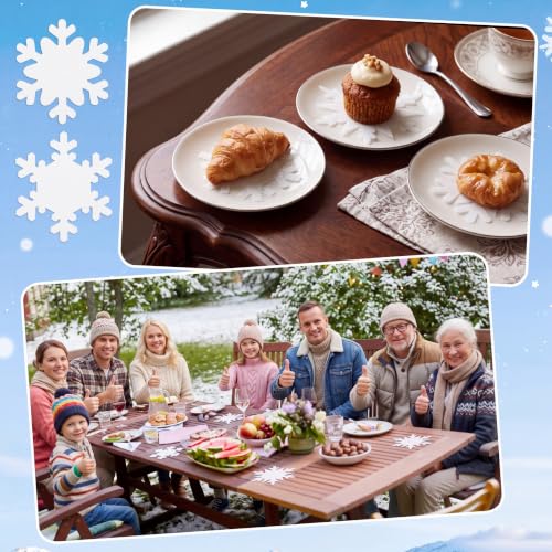 Tenceur 150Pcs White Snowflake Parchment Paper Sheets for Cheese