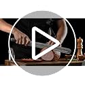 Sunnecko BBQ Carving Knife Set - 12 Inch Slicing & 7 Inch Boning Knife with Pakkawood Handles - Variation: 12 Inch Carving Knife with 7 Inch Boning Knife