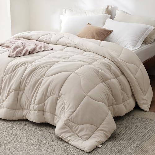 Bedsure King Comforter Linen All Season Down Alternative Duvet Insert