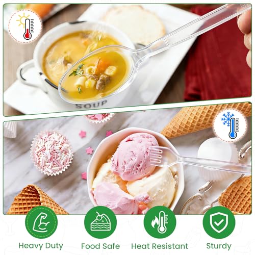 Heavy Duty Plastic Silverware 1200-Piece Set with 600 Spoons & 600 Forks, BPA-Free Combo