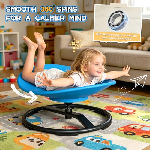 Kids Sensory Spinning Chair for Autism & ADHD Support - Heavy-Duty 220lbs Capacity