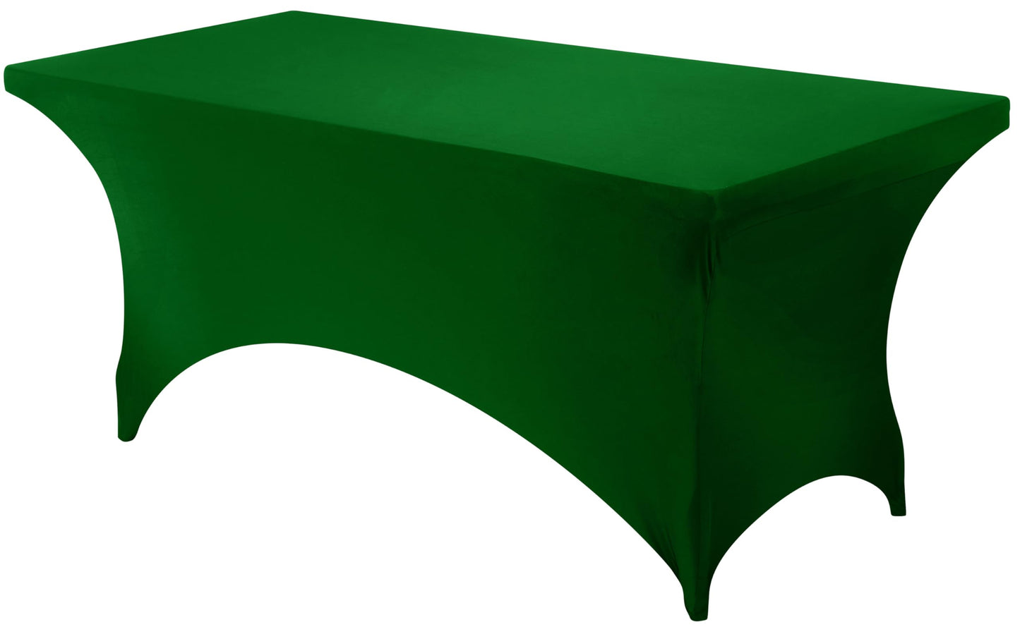 Utopia Kitchen Spandex Tablecloth 10 Pack [6FT, Emerald Green] Tight, Fitted, Washable and Wrinkle Resistant Stretch Table Cloth Rectangle Cover for Trade Show, Weddings & Parties [72Lx30Wx30H Inch]