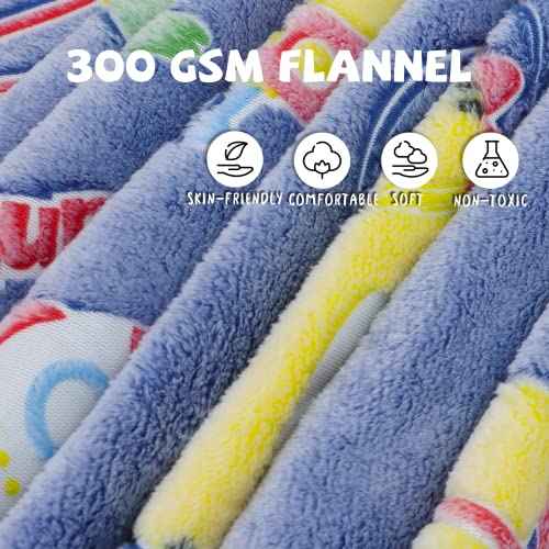 REXEO Glow in The Dark Blanket Dinosaur Gifts Toys for Boys Birthday Gifts for Kids 1 2 3 4 5 6 7 8 9 10 Year Old Kids Blanket Glowing Dinosaur Room Decor Blankets for Toddler