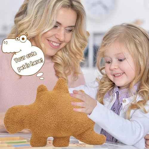 Dino Nugget Pillow, 18 Inch Dino Chicken Nuggets Plush Stuffed Animal Gift for Kids Adults Girlfriend Christmas