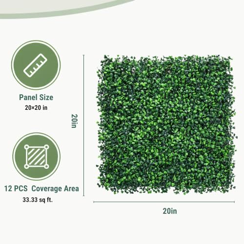 Grass Wall Panels 12 Pack - 20x20 High Density Artificial Foliage - Green Variation of THIS listing