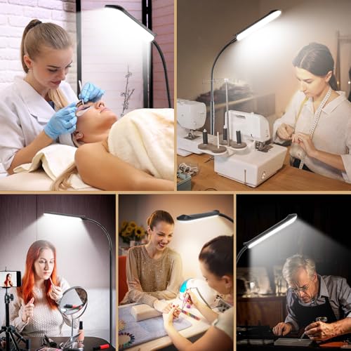 Marctronic Black LED Floor Lamp 18W 1800LM Dimmable Smart Reading Light with Remote
