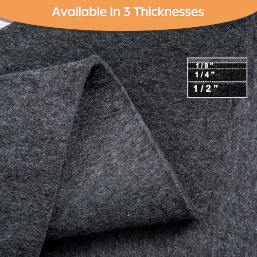8'x10' Felt Rug Pad - 1/2 Inch Thick Non-Slip Area Rug Cushion for All Floors