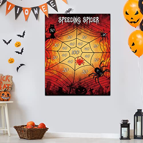 Halloween Dart Board Game for Kids Family, Throw Spider on the Web,