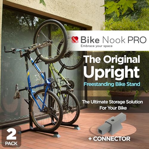 NOOK Bike Pro Vertical Storage Rack 2-Pack - Indoor & Garage Bike Organizer
