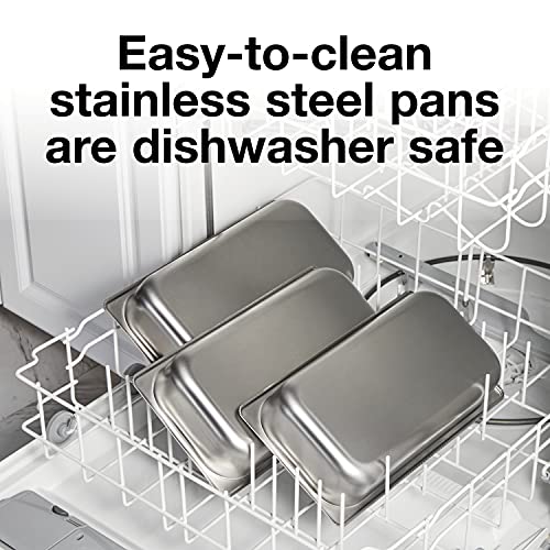 Proctor Silex Electric Buffet Server & Food Warmer with 3 Oven-Safe Chafing Pans - 2.5 Quart Set